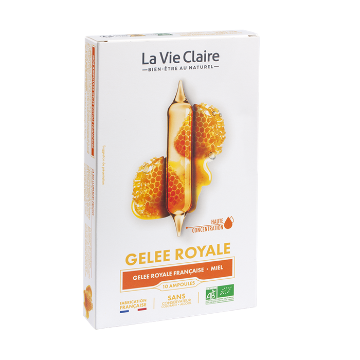 French royal jelly 10 organic phials - immune system - La Vie Claire